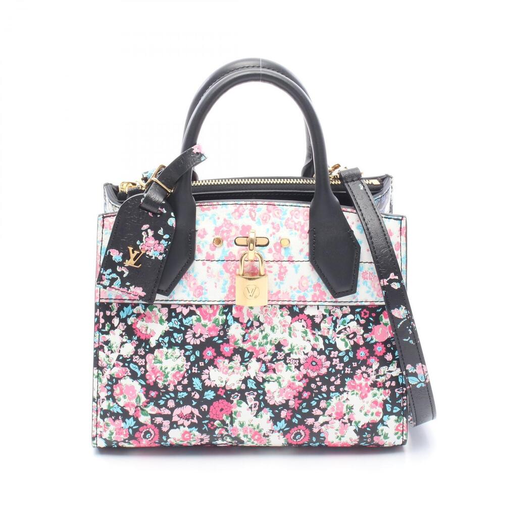 Louis Vuitton City Steamer Liberty Rose Pink Handbag Leather Bag Pink Black
